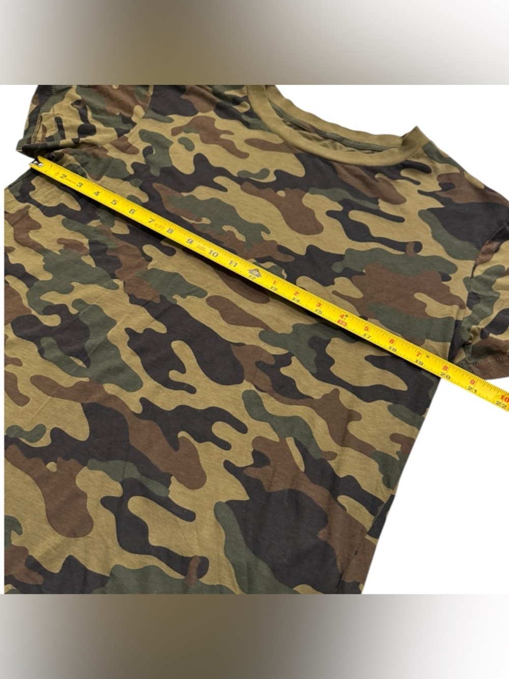 Nili Lotan Camo Print Tee Designer 100% Cotton Made in USA Size Small - Picture 4 of 6